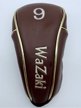 Wazaki 9 Brown w/Gold Trim Golf Club Head Cover